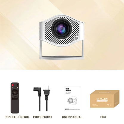 Mortal 200 ANSI 4K Decoding Native Auto Focus and Keystone Correction Projector Android11 BT5.2 WIFI6 180° Portable Home Theater