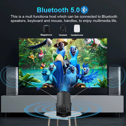 Mortal 200 ANSI 4K Decoding Native Auto Focus and Keystone Correction Projector Android11 BT5.2 WIFI6 180° Portable Home Theater