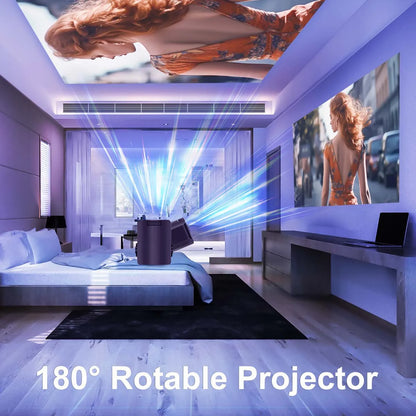 Mortal 200 ANSI 4K Decoding Native Auto Focus and Keystone Correction Projector Android11 BT5.2 WIFI6 180° Portable Home Theater